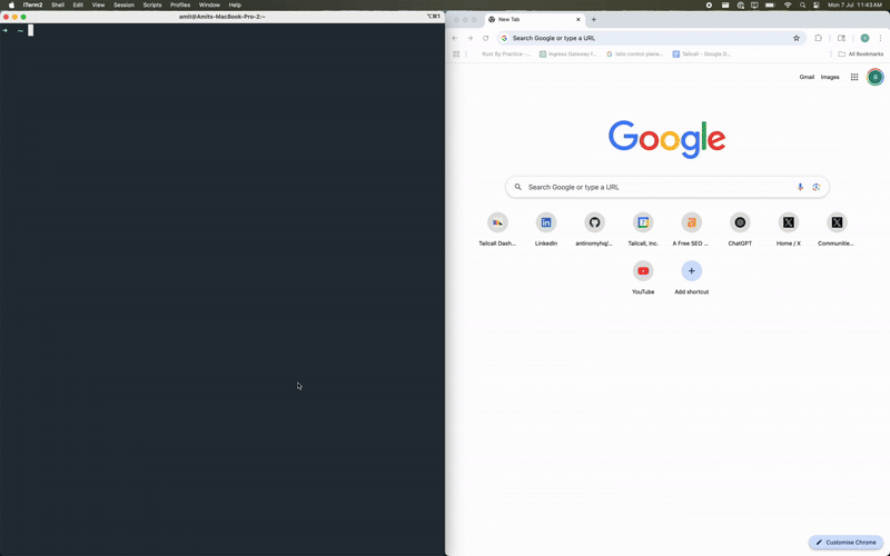 Forge Code browser authentication setup - AI coding assistant terminal login process showing seamless Google and GitHub integration